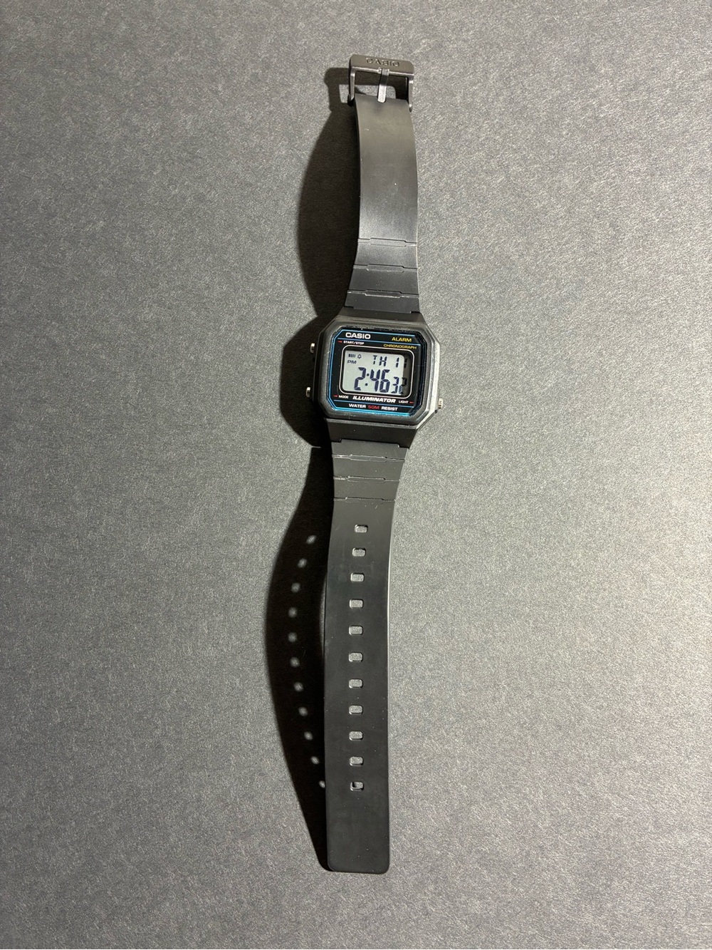 Casio Digital Watch - Black with Silver Accents